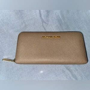 Michael Kors Brown Textured Wallet